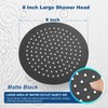 Midanya Round Rainfall Shower Head High Pressure Stainless Steel Waterfall