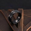 King Will 8mm Men's Tungsten Carbide Wedding Band - Black
