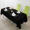 luccido 6 Pack Rectangle Tablecloth 60 x 120 Inches Black