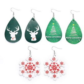 Aceorna Christmas Earrings Snowflake Reindeer Dangle Earrings Santa Snowman Drop Earring Xmas Earring Jewelry for Women (Type A)