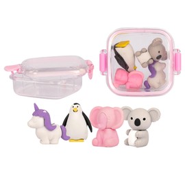 Idena 20113 Eraser in Box, 4 Animals