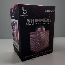 bass jaxx Shimmer Bluetooth Wireless Speaker Disco Lights New Seal Pink