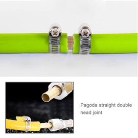 2 Pieces Brass Barb Reducer 12mm to 8mm Hose Fitting Adapter Pipe Splicer Connector Converter for Air Line Water Line Fuel Line Oil Pipe