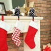 MCEAST 2 Pack Christmas Stocking Holders Pinecone with Snowflake Christmas