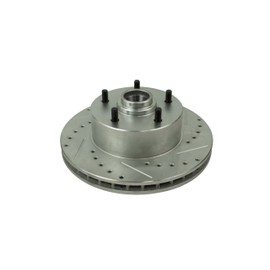 The Right Stuff Detailing BR02ZDC Front Rotor, Drilled Slotted, Zin Washed, Pr.