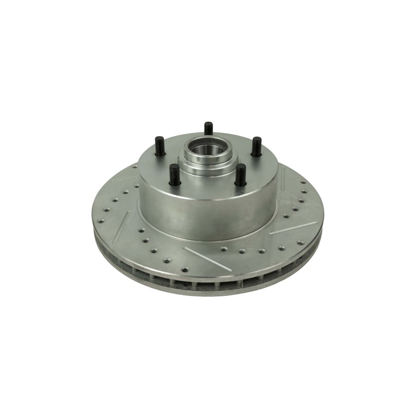 The Right Stuff Detailing BR02ZDC Front Rotor, Drilled Slotted, Zin