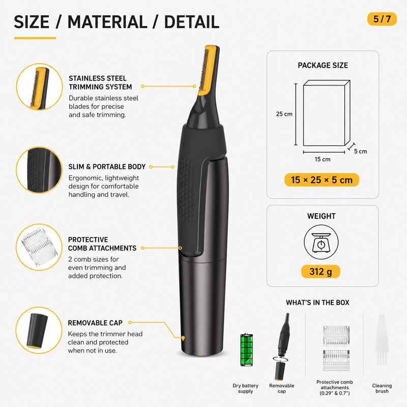 Electric Nose & Ear Hair Trimmer for Men & Women