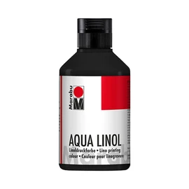 Marabu 15100013073 - Water-Based Lino Printing Ink, Smudgeproof, Black, 250 ml, for All High Pressure Techniques in School, Leisure and Graphic