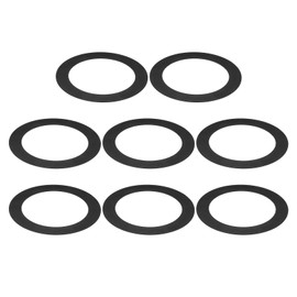 PATIKIL Goof Rings Inner Diameter 3.39", Outer Diameter 4.72", 8 Pcs Metal Goof Rings Cover Recessed Light Trim for Ceiling Wall Fixtures Can Lighting Down Light LED, Matte Finish Black