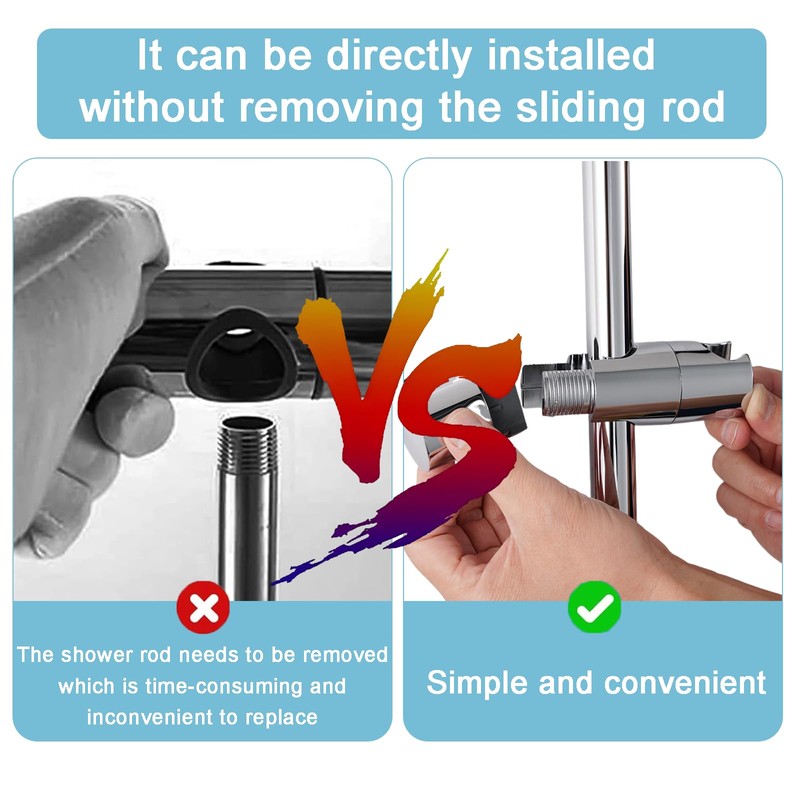 Hand Shower Holder 18-25 mm Adjustable Diameter Shower Holder for