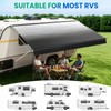 Maxztill RV Awning Fabric Replacement 16FT(Fabric 15'2") Black Fade