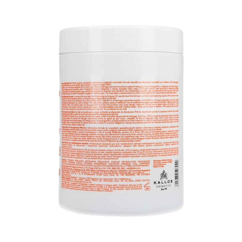 Kallos Cosmetics Professional Super Fast Bleanching Powder 500 Milliliters