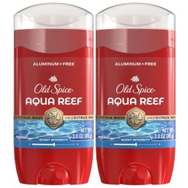 Old Spice Aluminum Free Deodorant for Men, 24/7 Odor Protection, Red Zone Collection, Aqua Reef with Cypress Scent, 3 oz (Pack of 2)