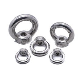 Stainless steel eye nut female bolt A4 316 marine grade lifting threaded ring (10, M5)