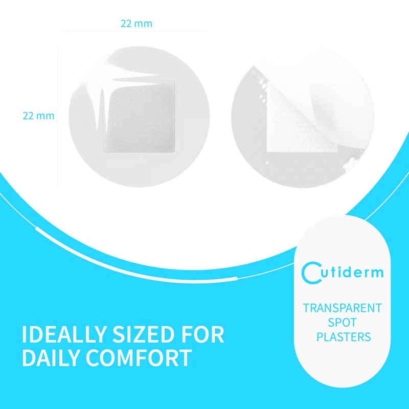 Cutiderm Transparent Small Round Spot Plasters 22 x 22mm 200