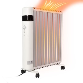 Space Heater, Convection Panel Space Heater, 1500W, Electric Space Heaters for Indoor Use, Quiet Fast Heating with Wheels & Handle, Overheat & Tip Over Protection, 2 Heating Modes for Room Office