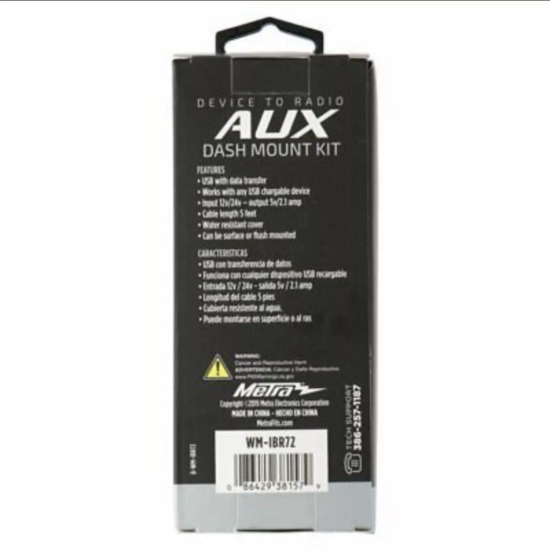 Metra Electronics WM-IBR72 3.5MM USB Adapter, Black