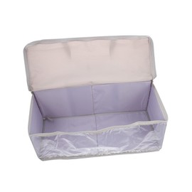 Beavorty 1Pc Folding Household Storage Bag for Clothing Portable Laundry Organizer with Capacity Durable Oxford Easy Access Zipper Closure Grey Color for Travel