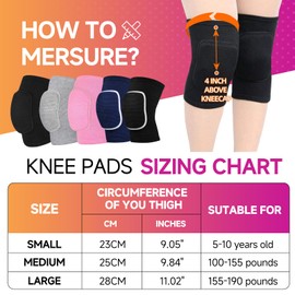 HISFFOG Volleyball Knee Pads for Women, Men, Youth, Girls, Kids, Knee Brace for Volleyball Basketball Football Dance Yoga Tennis Running Cycling Workout Climbing Wrestling