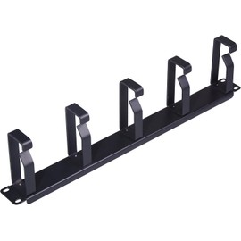 Rosewill 1U 19 Inch Rack Mount Horizontal Cable Management with 5 Metal Rings and Mounting M6 Screws, Metal Rings Cable Manager (RSA-1UCA002)