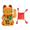 Golden Battery Powered Fortune Cat Waving Hand Good Luck Colorfast