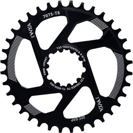 YBEKI Bicycle Chainring 30T 32T 34T 36T 38T Narrow Wide Round Chainrings for GXP XX1 X9 XO X01 CNC Offset 3 mm 6 mm (Black 6 mm Offset, 34T)