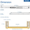 VADANIA 18" Heavy Duty Drawer Slide with Lock #VD2053, 2"