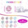 12 Colours Festival Face Glitter Sequins, Cosmetic Glitter Flakes, Make-Up
