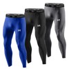MEETYOO Leggings Uomo, Calzamaglie Sportive Pantaloni Fitness Compressione Baselayer per