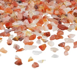 SUNYIK Carnelian Tumbled Chips Stone Crushed Pieces Irregular Shaped Stones 1pound(About 460 Gram)
