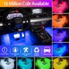 Car LED Strip Light, 4pcs 36 LED DC 12V Multicolor