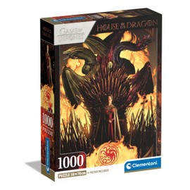 Clementoni House of The Dragon Puzzle - Puzzle 1000 Pieces Adults - Puzzle Adults in 70 x 50 cm - Game of Thrones Puzzle by Clementoni 39904
