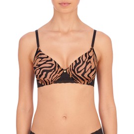 Natori Women's Bliss Perfection Contour Underwire Bra, Caramel Zebra Print, 34C