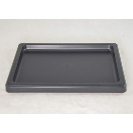Japanese Black Plastic Humidity/Drip Tray for Bonsai Tree and House Indoor Plants - Outside Dimensions: 8.5"x 6"x 0.75" (DX # 6)