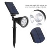 Solar Spotlight Waterproof 4LED Lawn Lights Landscape Lighting for Outdoor