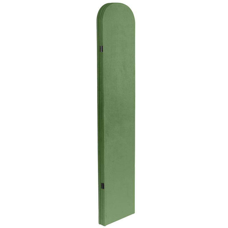 Red Lantern 6 ft. Classic Arch Velvet Room Divider Green