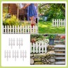 Abaodam 5 Pieces White Plastic Garden Fence with 5 Pieces