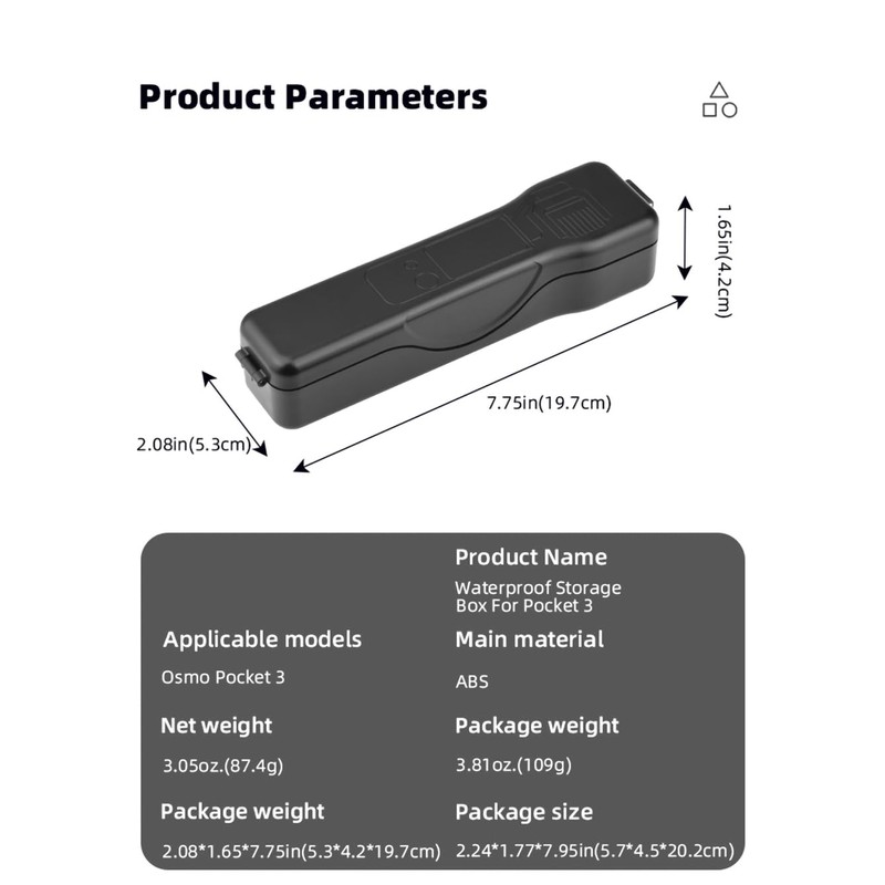 OSMO POCKET 3 Protective Case Portable Protective Carrying Case Protective