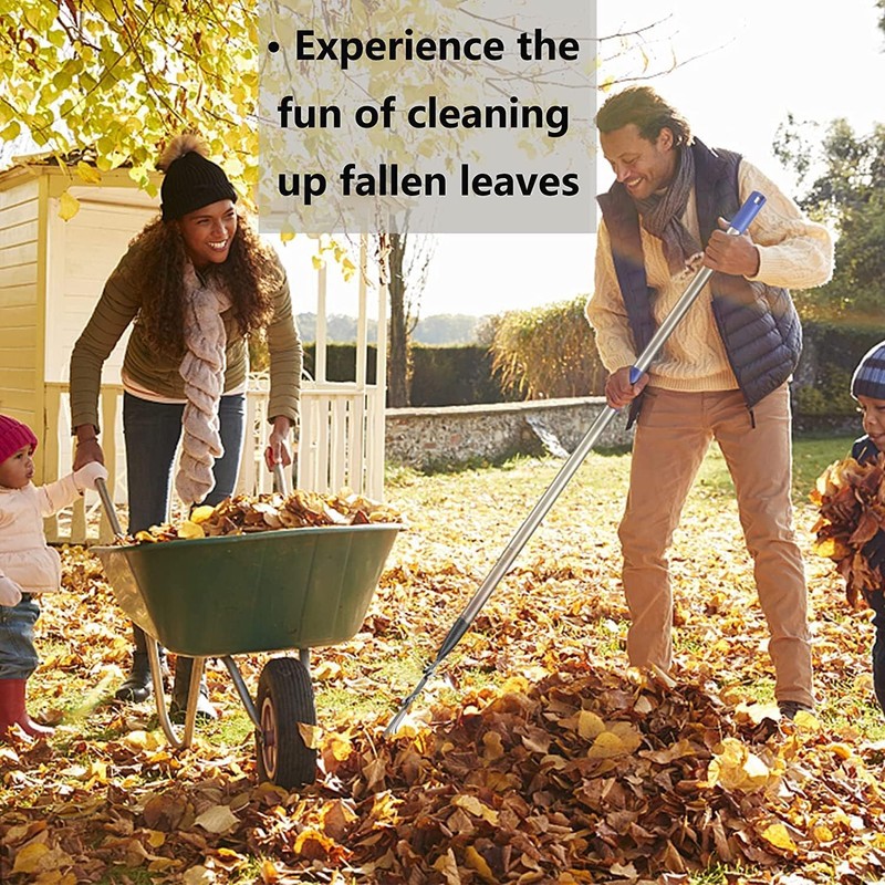 Garden Rake for Leaves, Leaf Rakes Heavy Duty for Yard,Lawn,Shrub,Grass,Mulch,