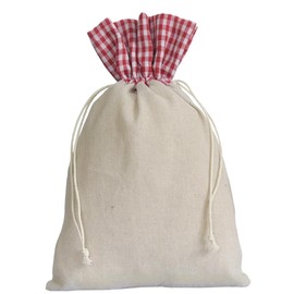 3 Linen Bags, Gift Bags, Linen Bags - Country House - Christmas, Birthday, Advent Calendar (40 x 30 cm)