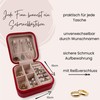 GRAZDesign Schmuckkästchen personalisiert mit Namen, klein in rot, Reise Schmuckschatulle