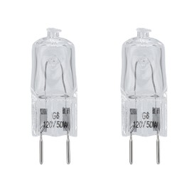 Microwave Oven Bulb - G8/50W/120V Halogen Bulb Lamp, Used for GE's Ultra Range Microwave Range Hood, Kitchen Stove Light Surface Bulb, Replacing WB08X10057 WB08X10051 (2 Pieces)