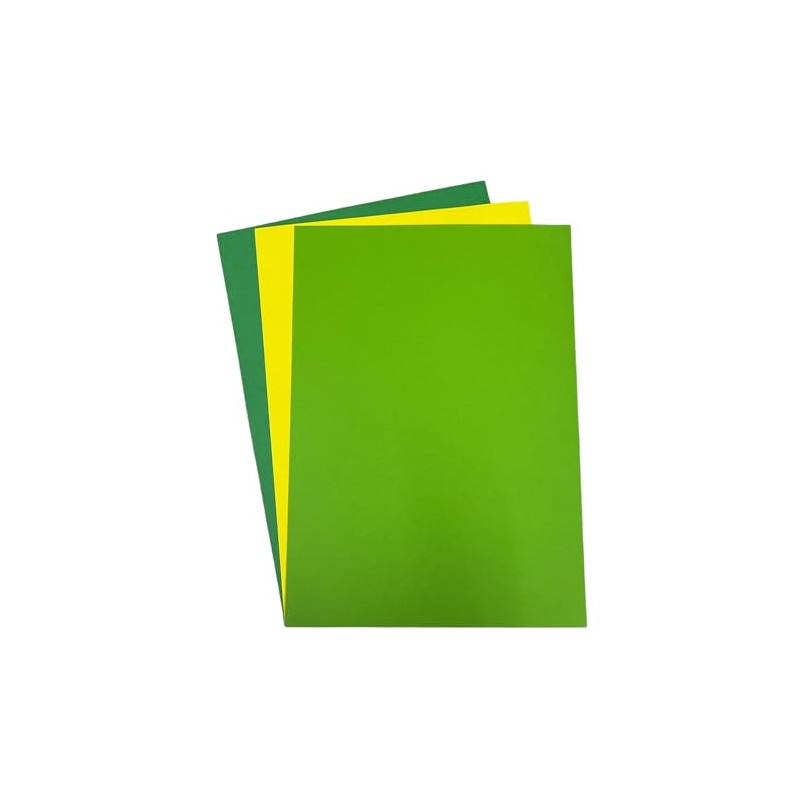 DJP Assorted Yellow & Green Coloured A4 160 GSM Card