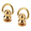12 Sets D Ring Stud Screw Gold Brass Metal Plating