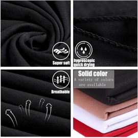 Kesfey Red Headband for Women Stretch Hair Wrap Breathable Lightweight Turban Classic African Soft Headscarf Women's Large Headwrap for Beach Date