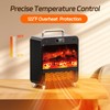 Electric Fireplace Heater,1500W Portable Electric Space Heater with Realistic 3D