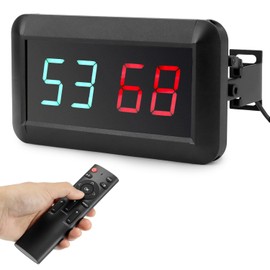 QWORK® Portable LED Sports Scoreboard 0-99 with Adjustable Brightness, Remote Control Distance 60ft/18m
