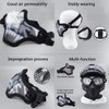 AOUTACC Airsoft Mask and Goggles Set, Half Face Full Steel