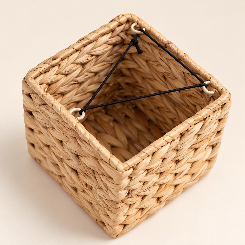 Woven Tissue Box Cover for Home Decor – Natural Basket-Weave