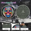Rainbow Skull 20 Year Sobriety Coin - Grateful I'm Alive